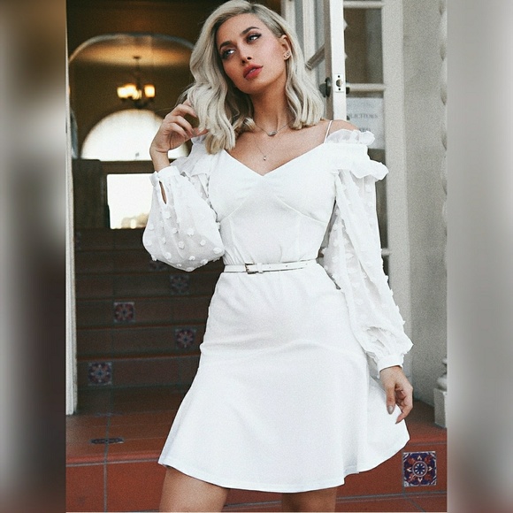 VIVA Dresses & Skirts - ⬇️VIVA | Cold Shoulder Bishop Sleeve Dress